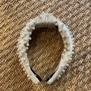 Lele Sadoughi White Pearl Headband
